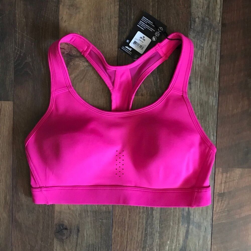 Avia Sports Bra Pink padded size Medium 8-10 New with tags